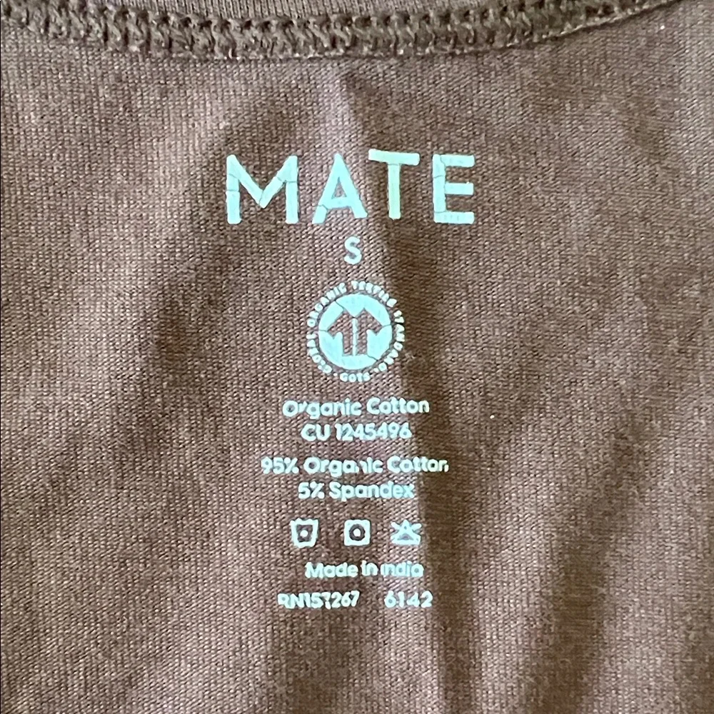 MATE the Label Organic Cotton Comfort Crop Tank in Espresso - Picture 2 of 3